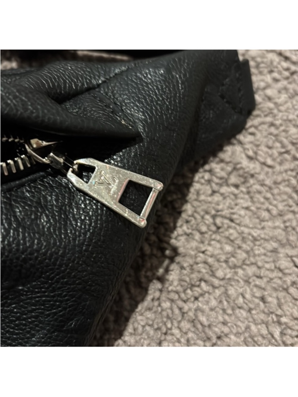 Louis Vuitton Black Embossed Leather Belt Bag - Picture 2 of 10